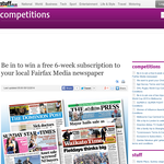 Win a free 6-week subscription to your local Fairfax Media newspaper