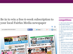 Win a free 6-week subscription to your local Fairfax Media newspaper