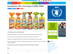 Win a Full range of Corn Thins
