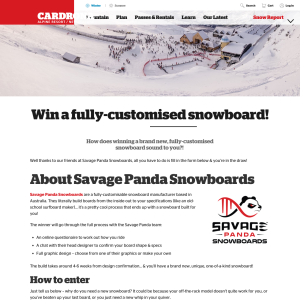 Win a fully-customised snowboard