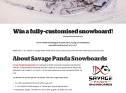 Win a fully-customised snowboard