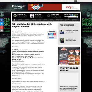 Win a fully loaded R&V experience with Rhythm Roulette - Georgefm NZ