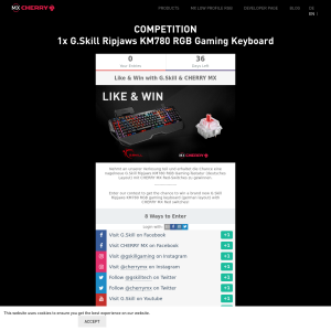 Win a G.Skill Ripjaws KM780 RGB Mechanical Gaming Keyboard