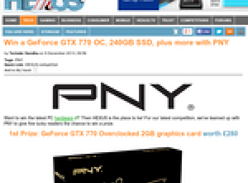 Win a GeForce GTX 770 OC, 240GB SSD, plus more with PNY