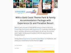 WIN a Gold Coast Theme Park & Family Accommodation Package with Experience Oz and Paradise Resort