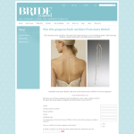 Win a gorgeous back necklace from Astra Bridal!