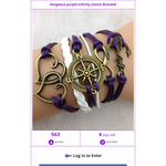 Win a Gorgeous purple Infinity charm Bracelet