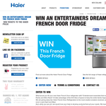 Win a Haier French Door refrigerator 
