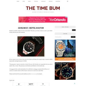 Win a Heitis Aviator Watch