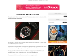 Win a Heitis Aviator Watch