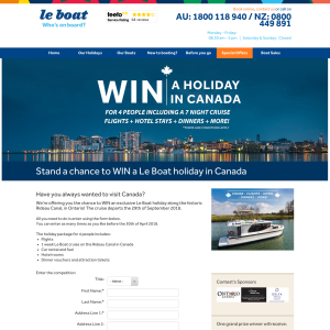 Win a Holiday in Canada for 4