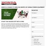 Win a Honda Power Equipment prize worth $13K