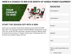 Win a Honda Power Equipment prize worth $13K