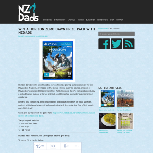 Win a Horizon Zero Dawn prize pack with NZDads
