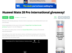 Win a Huawei Mate 20 Pro