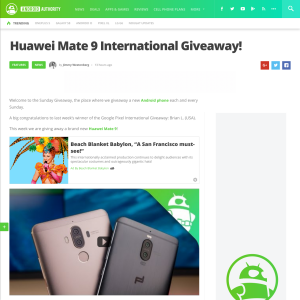 Win a Huawei Mate 9