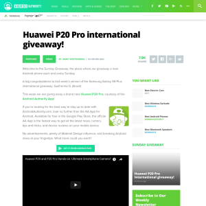 Win a Huawei P20 Pro