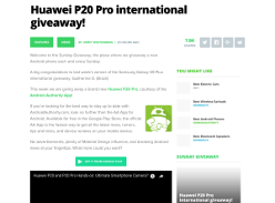 Win a Huawei P20 Pro