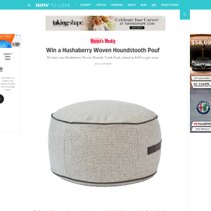 Win a Hushaberry Woven Houndstooth Pouf