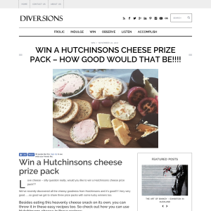 Win a Hutchinsons cheese prize pack
