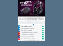 Win a HyperX Gaming Bundle (Revolver S Headset/ Pulsefire Mouse/ TBA Product)