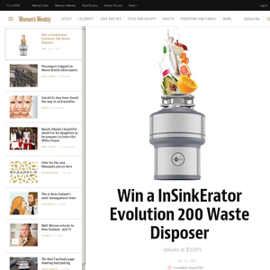Win a InSinkErator Evolution 200 Waste Disposer