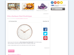 Win a Karlsson Clock Worth $339