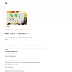 Win a Kent and Stowe Tool pack