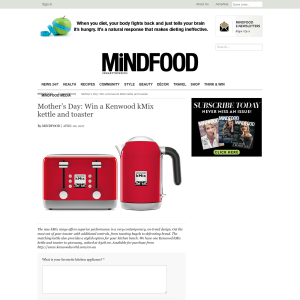Win a Kenwood kMix kettle and toaster