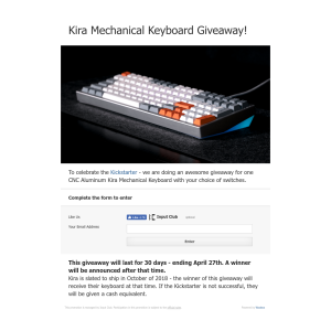 Win a Kira Mechanical Keyboard