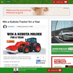 Win a Kubota Tractor for a year