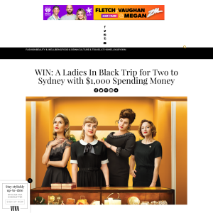 Win A Ladies In Black Trip for Two to Sydney with $1,000 Spending Money