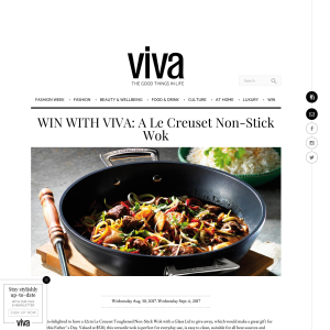 Win A Le Creuset Non-Stick Wok