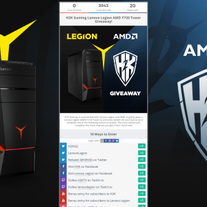 Win a Lenovo Legion Y720 Gaming PC