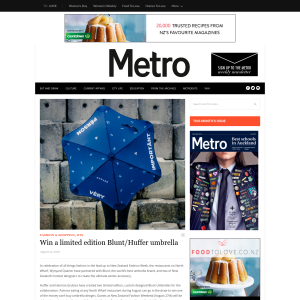 Win a limited edition Blunt/Huffer umbrella - Metromag NZ 