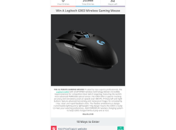 Win A Logitech G903 Wireless Gaming Mouse