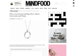 Win a LoveLoop sterling silver Adore Oval Link and Chain