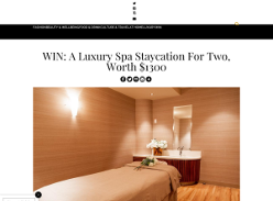 Win A Luxury Spa Staycation For Two, Worth $1300