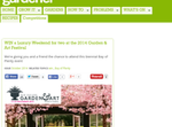 Win a Luxury Weekend for two at the 2014 Garden & Art Festival