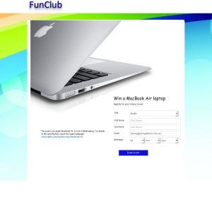 Win a MacBook Air laptop - FunClub NZ