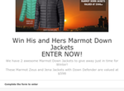 Win a Marmot Down Jacket