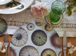 Win a matching set of coastal placemats, coasters and napkins by Wolfkamp and Stone