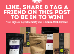 Win a mix of 5 bags of dog treats from Cambridge Road NZ Bark Bag and Doodle Doodle