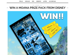 Win a MOANA prize pack from Disney