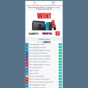 Win a Nintendo Switch + Vosktok Inc. + Tiny Troopers Joint Ops XL
