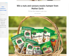 Win a nuts and savoury snacks hamper from Mother Earth