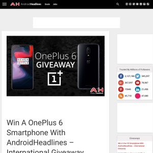Win A OnePlus 6 Smartphone
