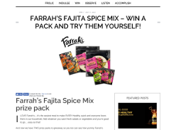 Win a pack of Farrah's Fajita Spice Mix