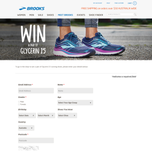 Win a pair of Brooks Glycerin 15 running shoes