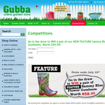 Win a pair of Sammy Blue Flower Gumboots